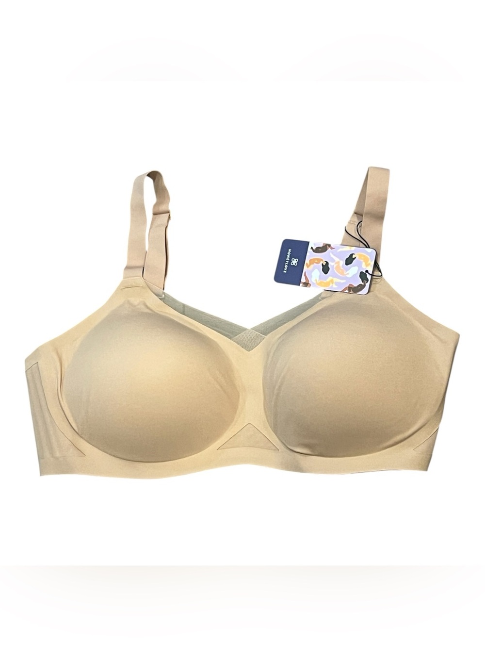 New HoneyLove Nude Wireless Seamless Support Bra Size 40DD(E)/DDD(F)